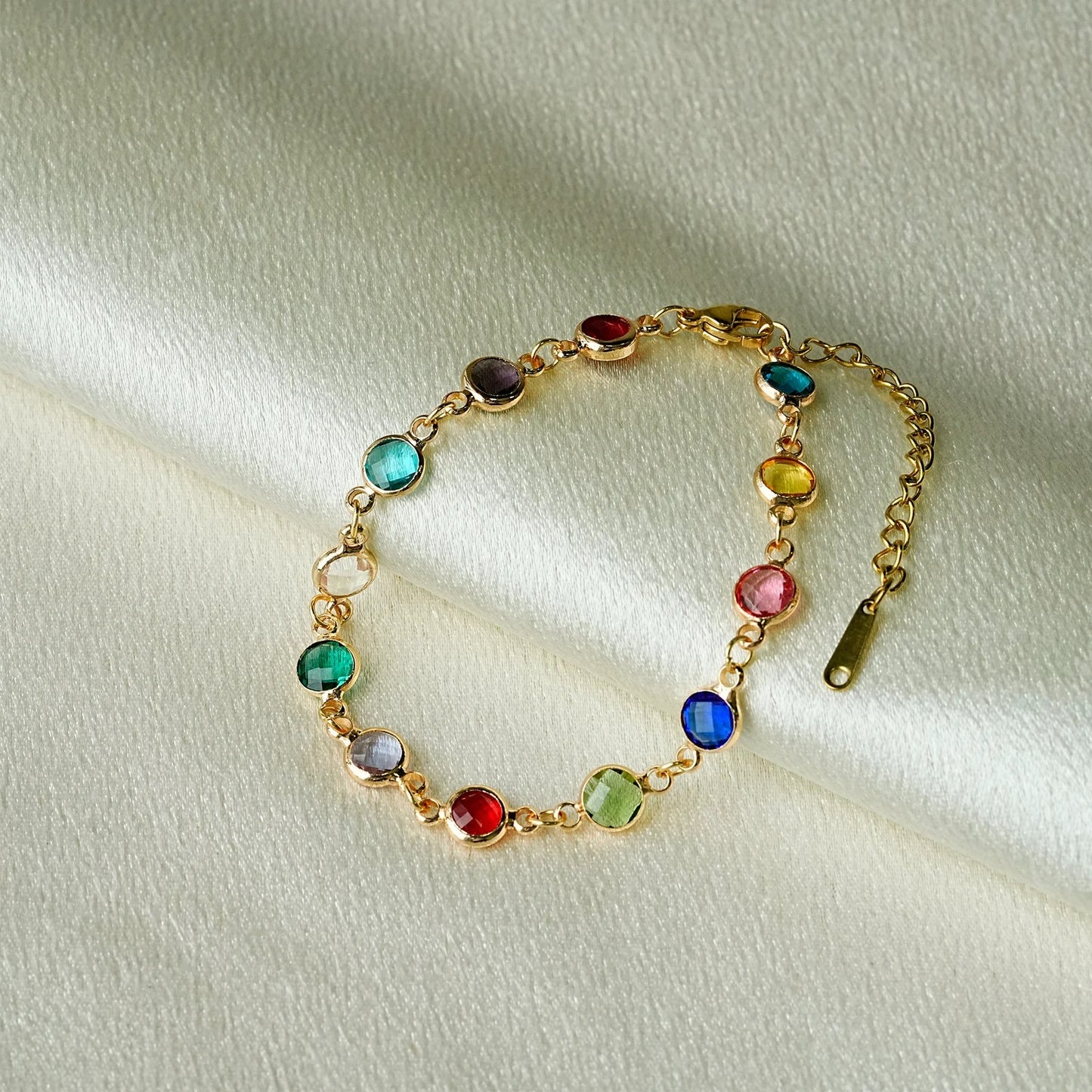 Gemstone 925 Silver Anklet