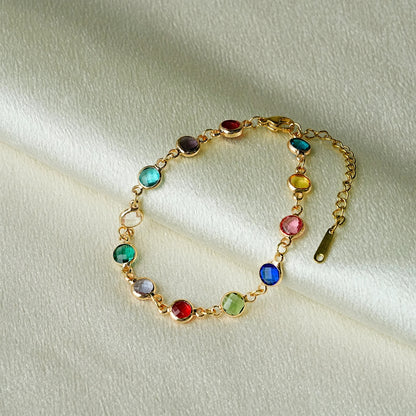 Gemstone 925 Silver Anklet