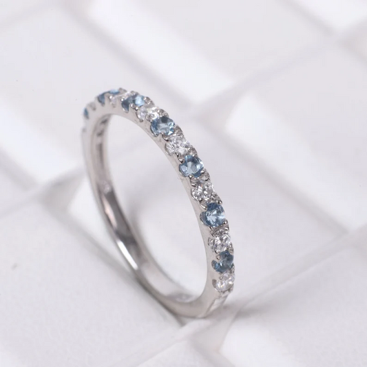 Aquamarine 925 Eternity Band