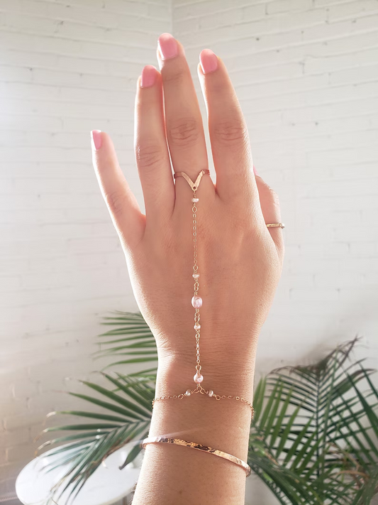 Bridal 925 Silver Hand Chain