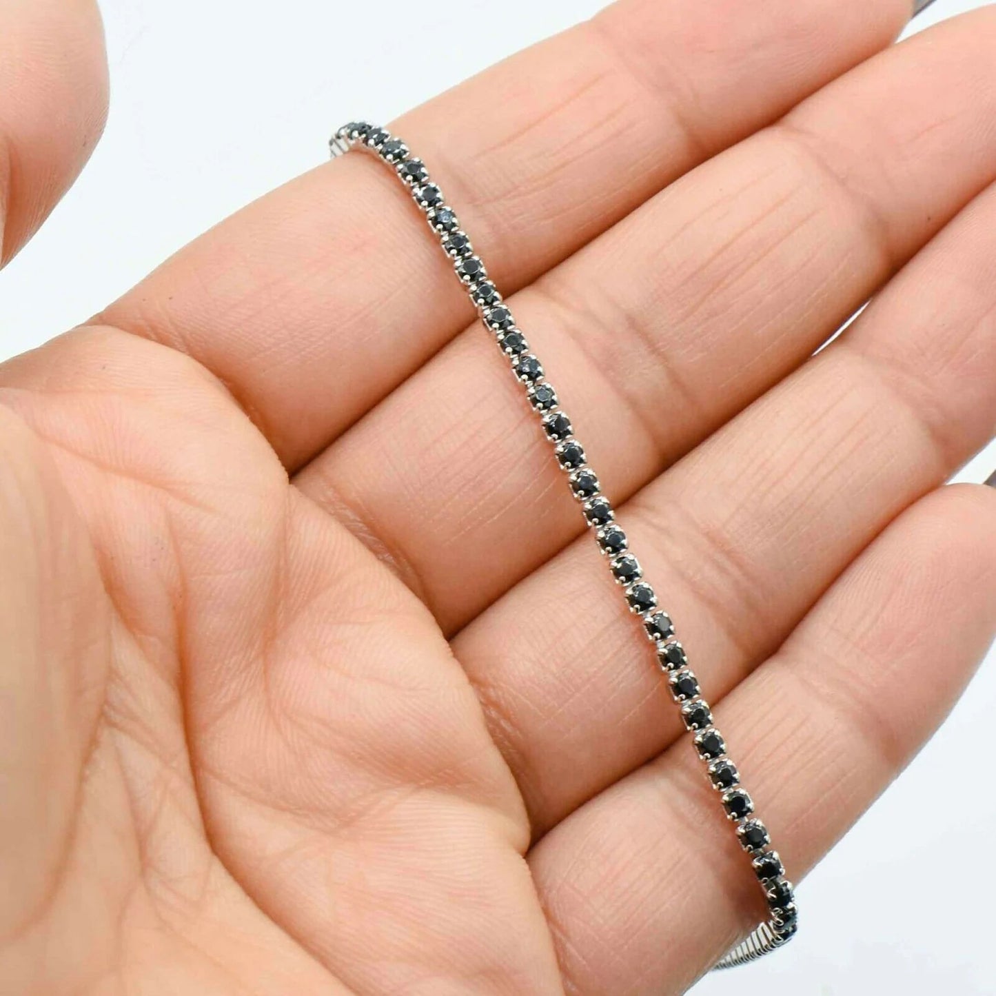 Oxidized 925 Silver Anklet