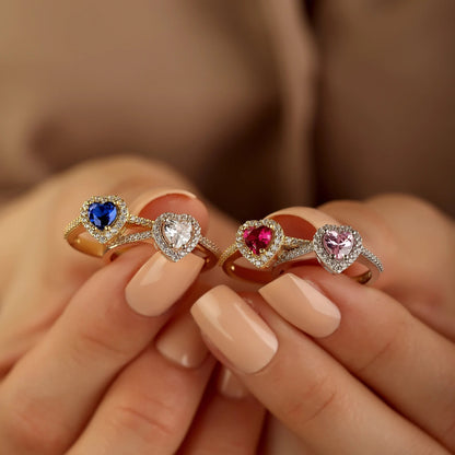 Dainty 925 Silver Ring Set