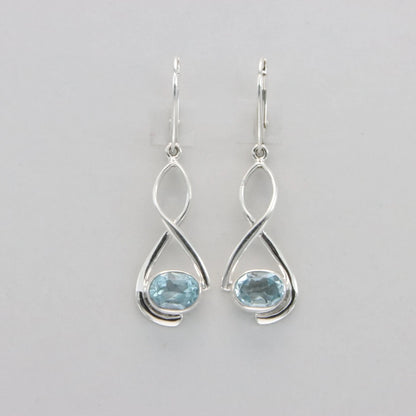 Facetted 925 Silver Earring