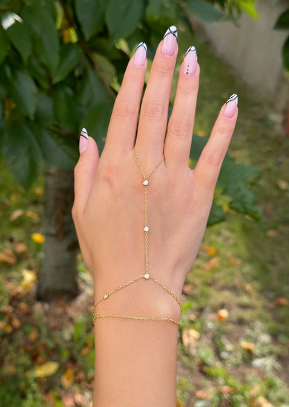 Dainty 925 Silver Hand Chain