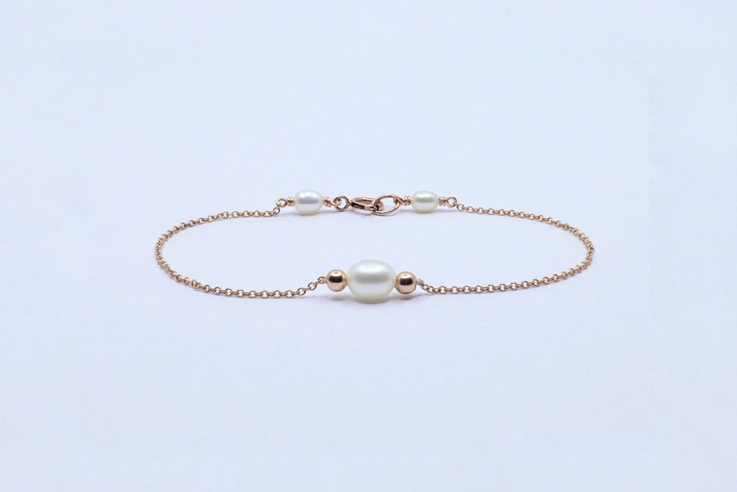 Dainty Pearl 925 Silver Anklet