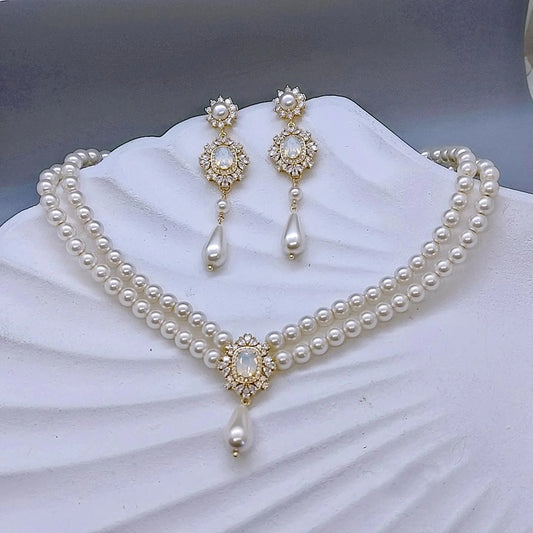 Trendy 925 Silver Necklace Set