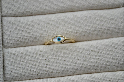 Stone Evil Eye 925 Silver Ring