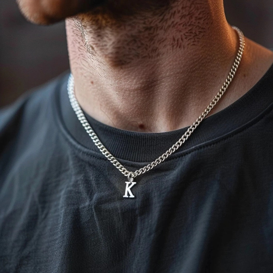 Intial 925 Silver Men's Chain