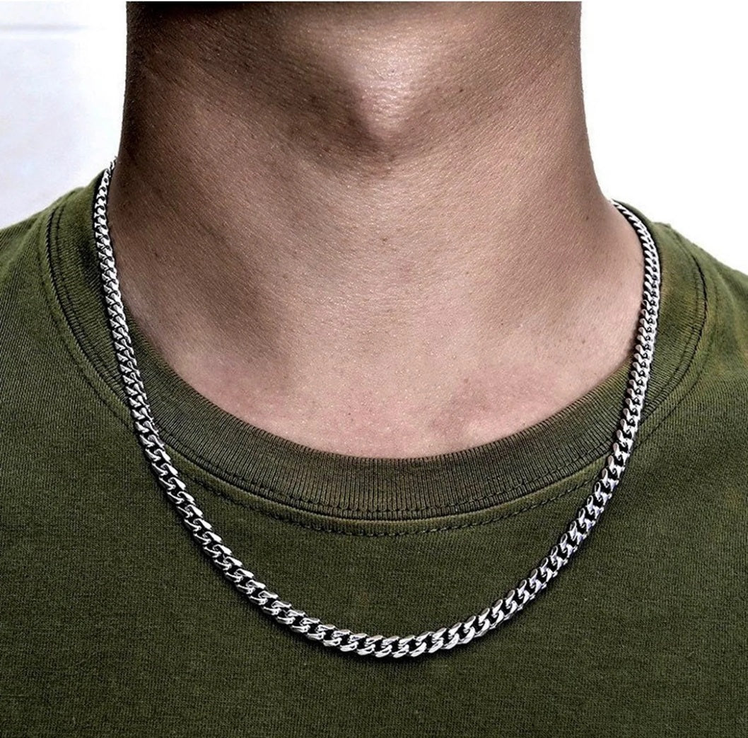 Cuban 925 Silver Men's Chain