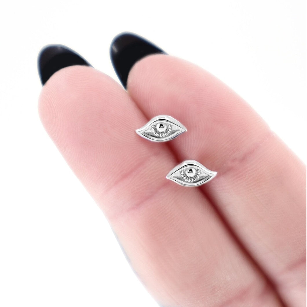 Shiny Evil Eye 925 Silver Earring