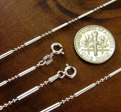Italian oval bar 925 Silver Chain