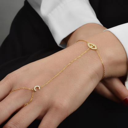 Initial 925 Silver Hand Chain