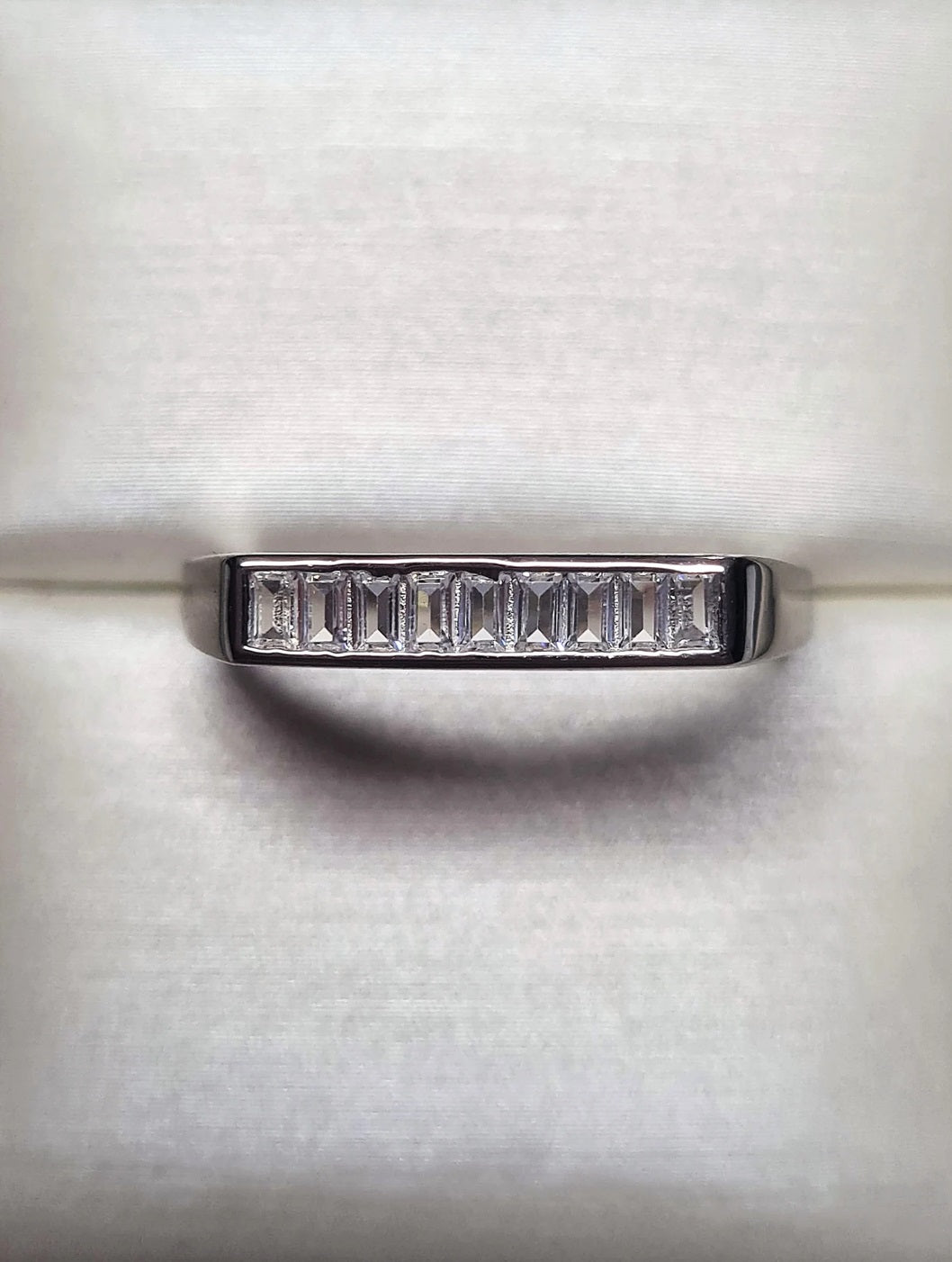 Baguette 925 Silver Men's Ring