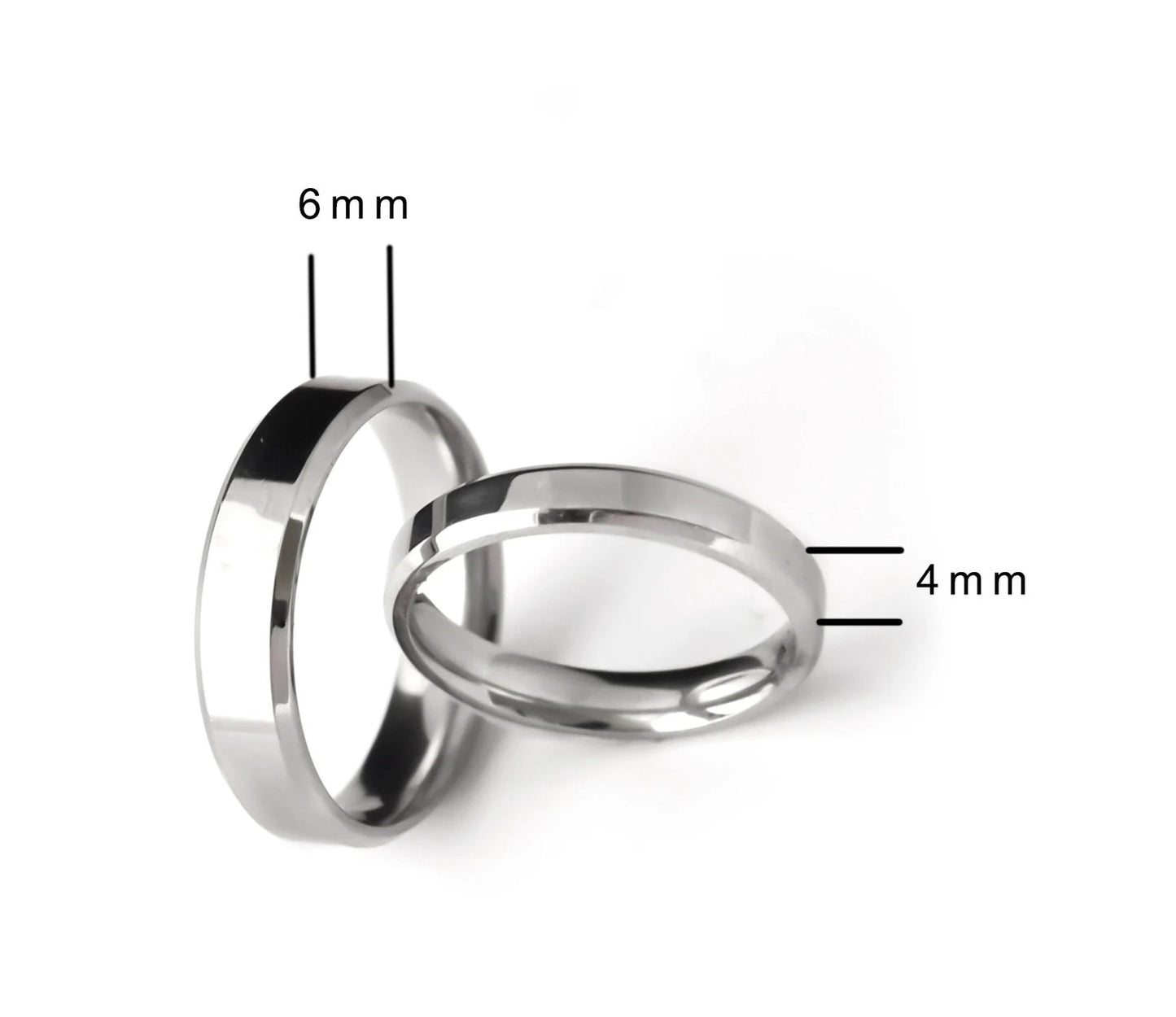 Customized 925 Silver Ring Set