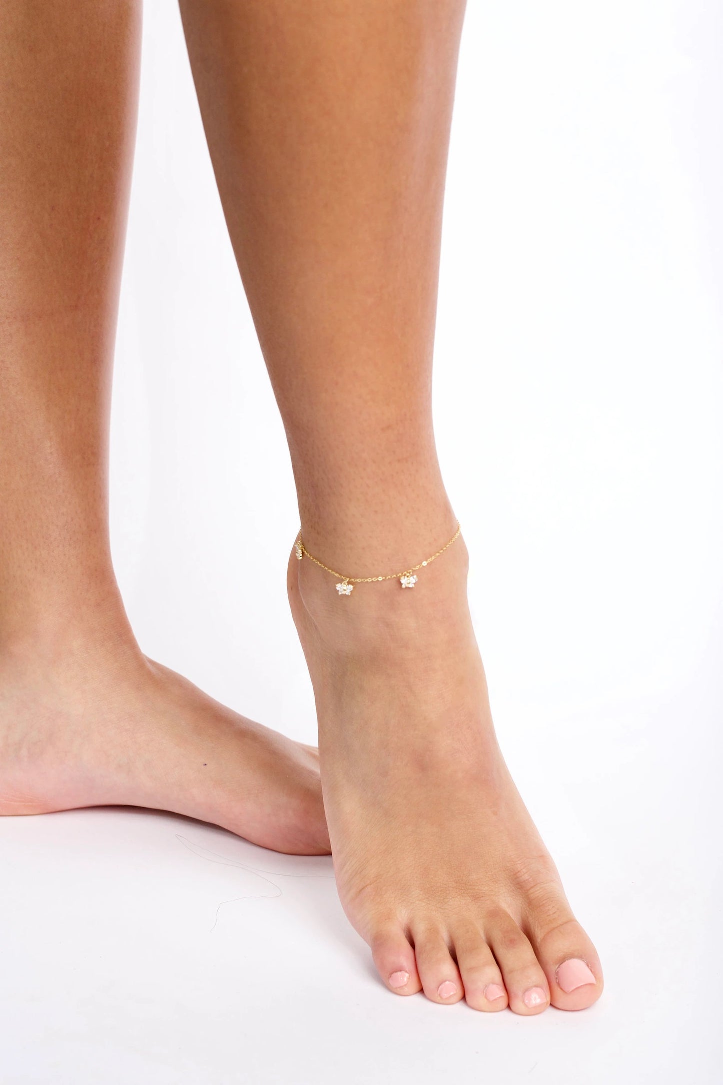 Tiny Butterfly 925 Silver Anklet