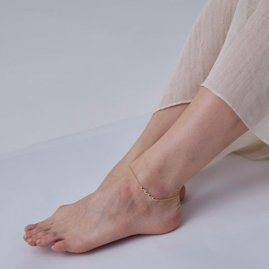 Ocean Wave 925 Silver Anklet