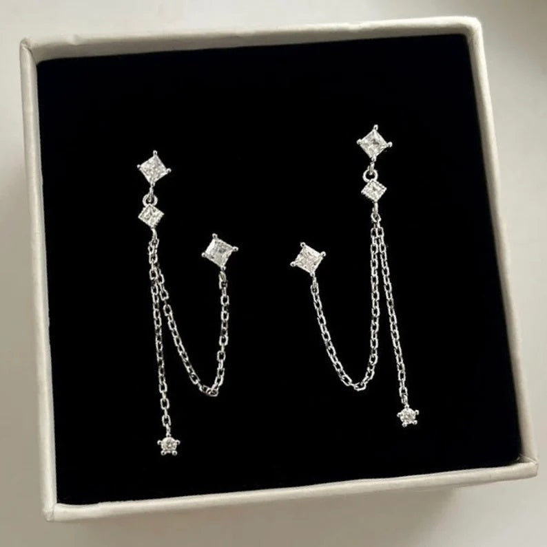 Sparkling Sui Dhaga 925 silver Earring