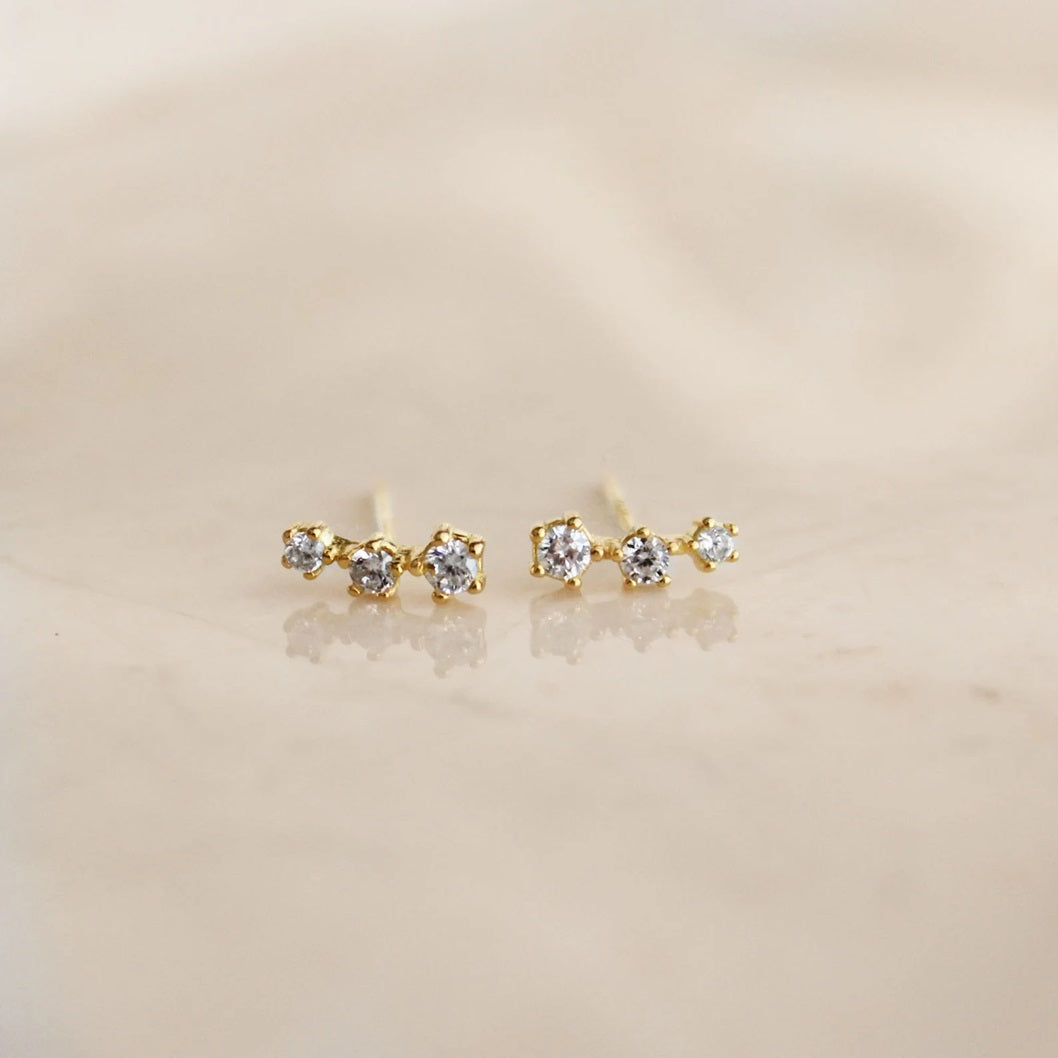 Tiny Moissanite Diamond 925 Silver Earring