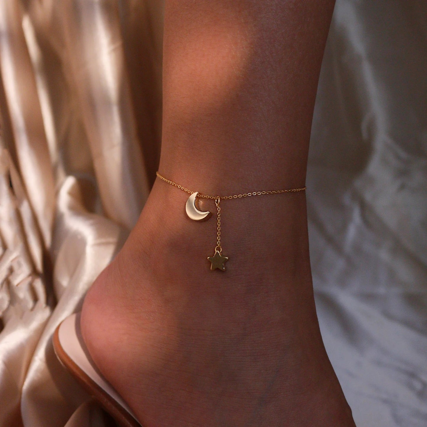 Moon Star 925 Silver Anklet