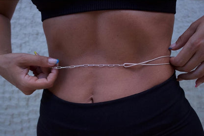 Paperclip 925 Silver Waist Chain