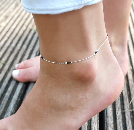 Delicate thin 925 Silver Anklet