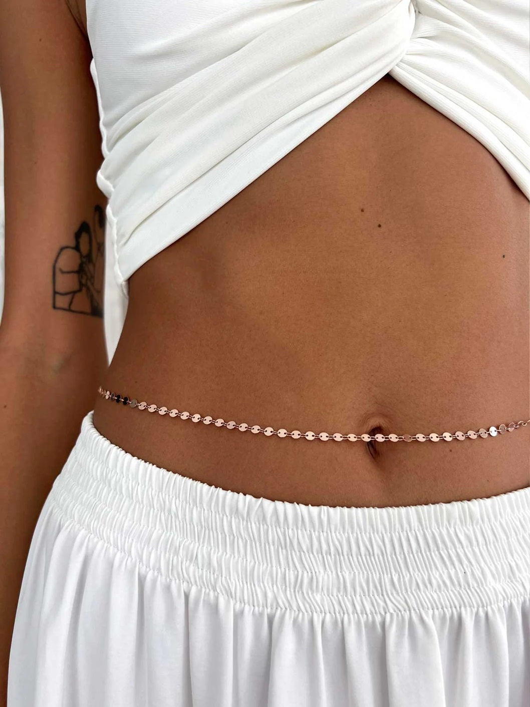 Long 925 Silver Waist Chain