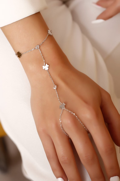 Leaf 925 Silver Hand Chain