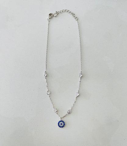 Charm Evil Eye 925 Silver Anklet