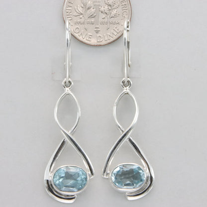 Facetted 925 Silver Earring