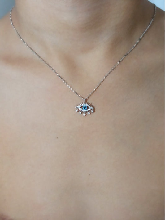 Choker Evil Eye 925 Silver Necklace