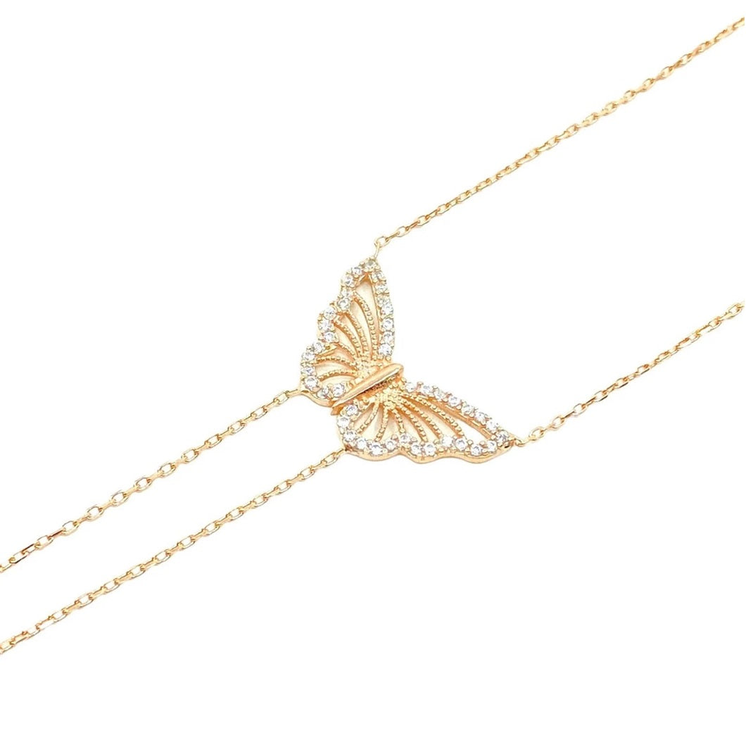 Bohem Butterfly 925 Silver Hand Chain