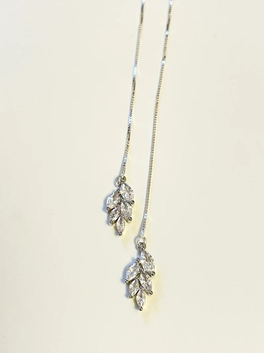 Leaf Charm Sui Dhaga 925 silver Earring