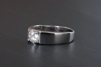 Gorgeous Moissanite 925 Silver Men's Ring