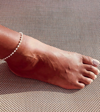 Pearl 925 Silver Anklet