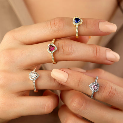 Dainty 925 Silver Ring Set