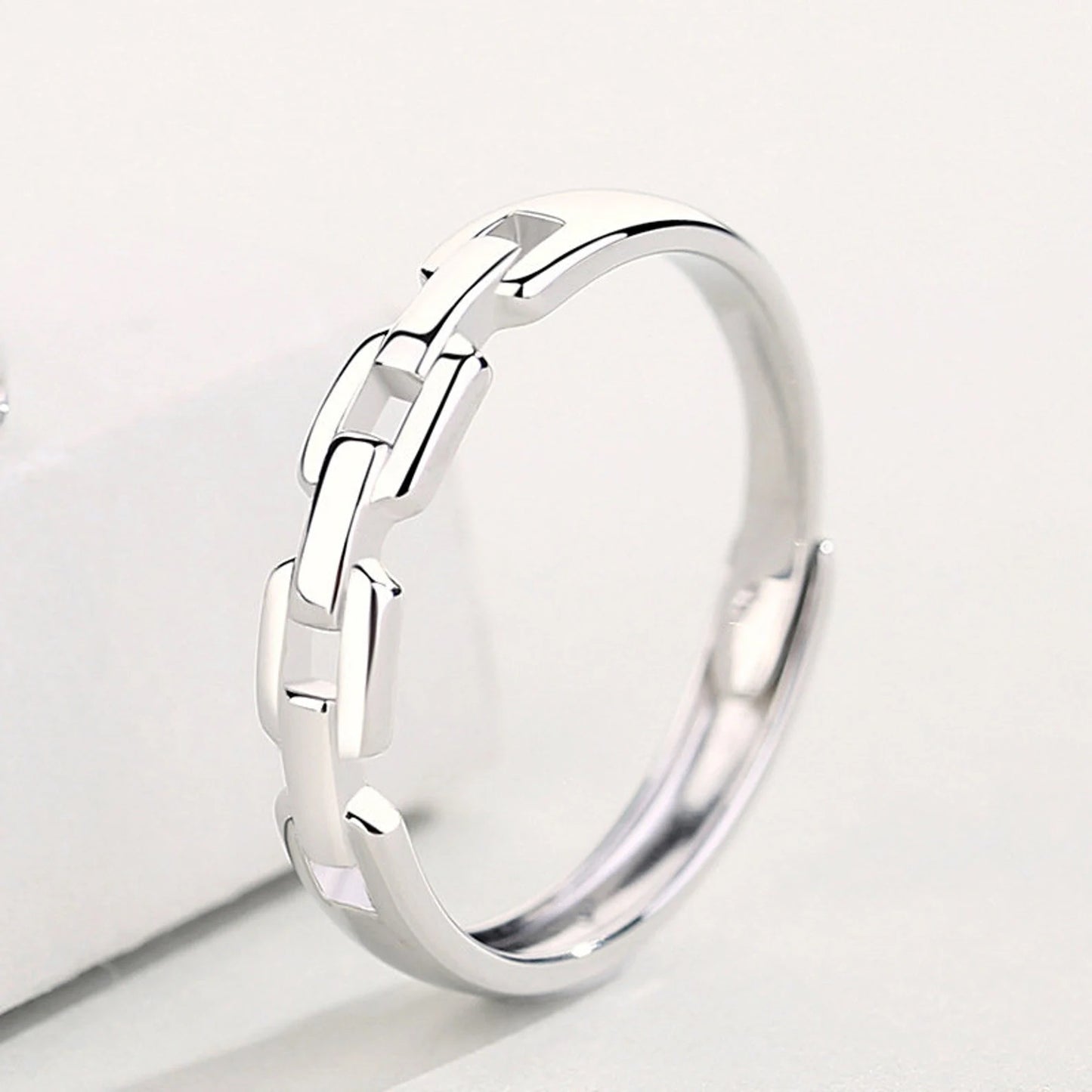 Link 925 Silver Ring Set