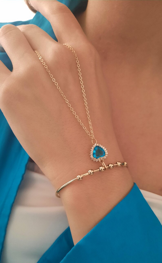 Crystal 925 Silver Hand Chain