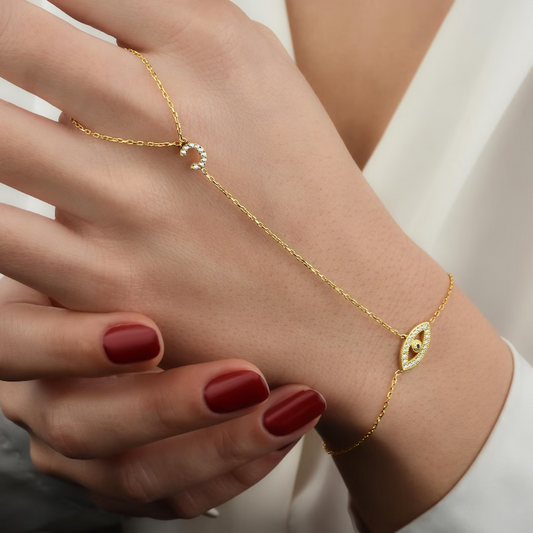 Initial 925 Silver Hand Chain