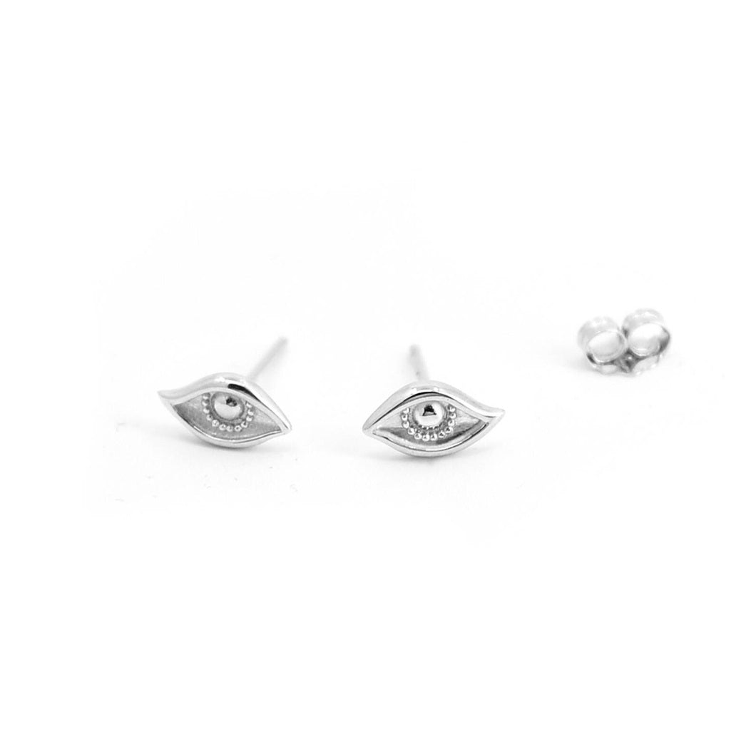 Shiny Evil Eye 925 Silver Earring