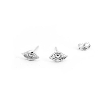 Shiny Evil Eye 925 Silver Earring