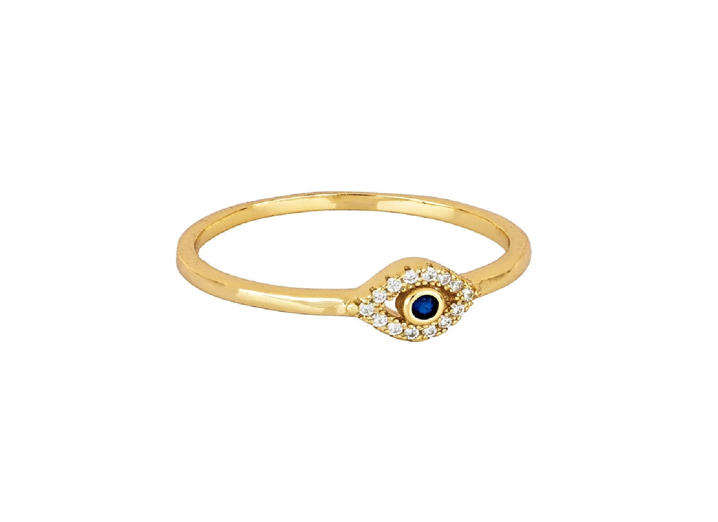 Moissanite Evil Eye 925 Silver Ring