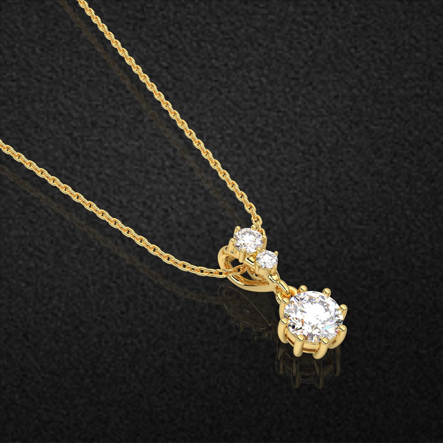 Elegant 925 Silver Gold Necklace