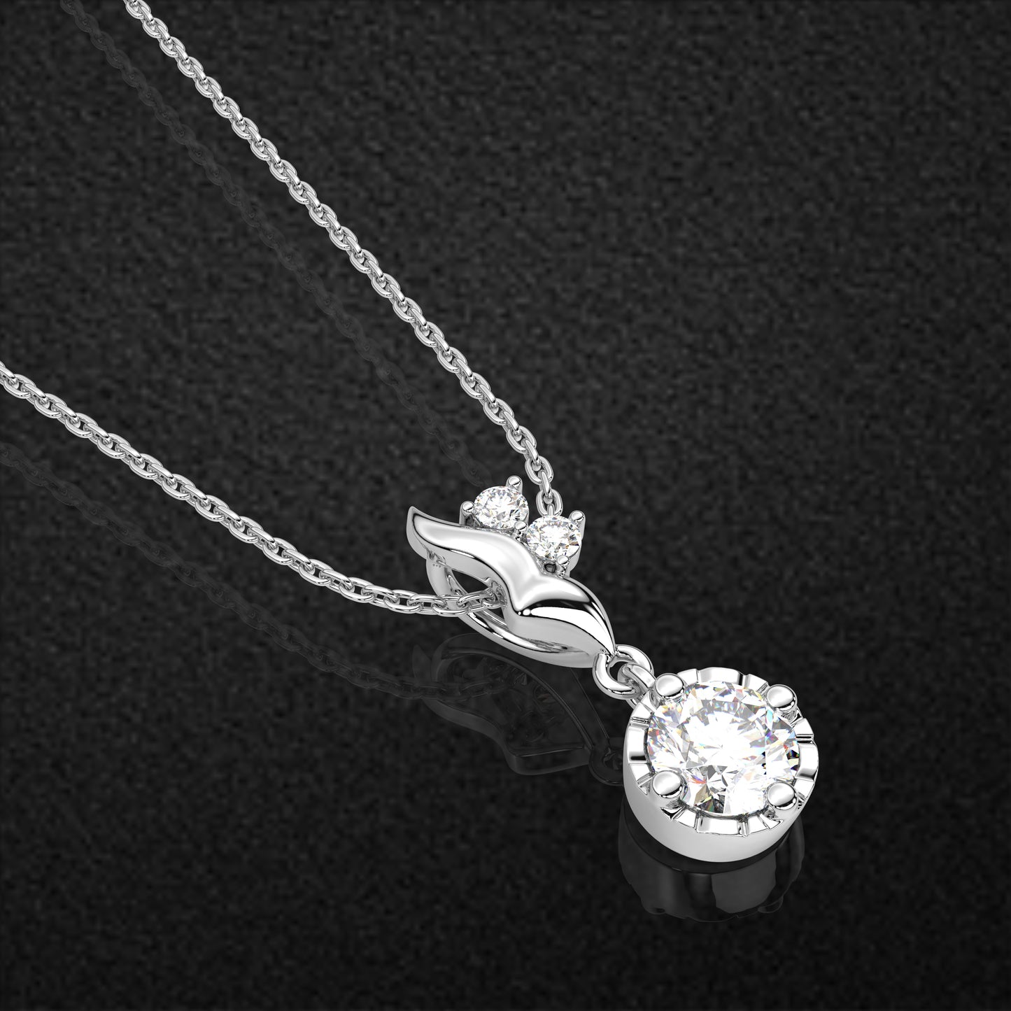 Classic Moissanite Diamond 925 Silver Necklace
