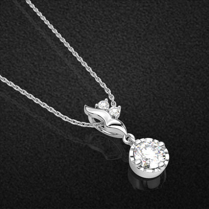 Classic Moissanite Diamond 925 Silver Necklace