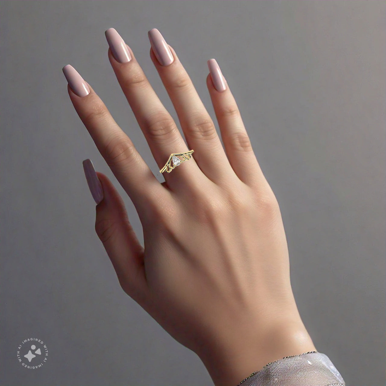 Yellow gold Caitlin 925 Silver Ring