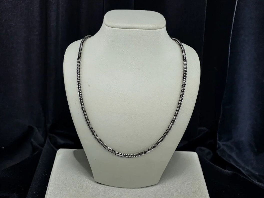 Foxtail Neck 925 Silver Men's Chain