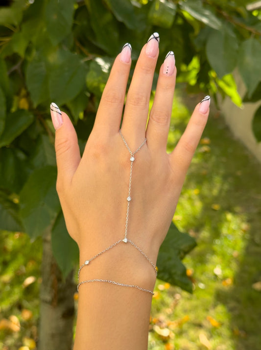 Dainty 925 Silver Hand Chain