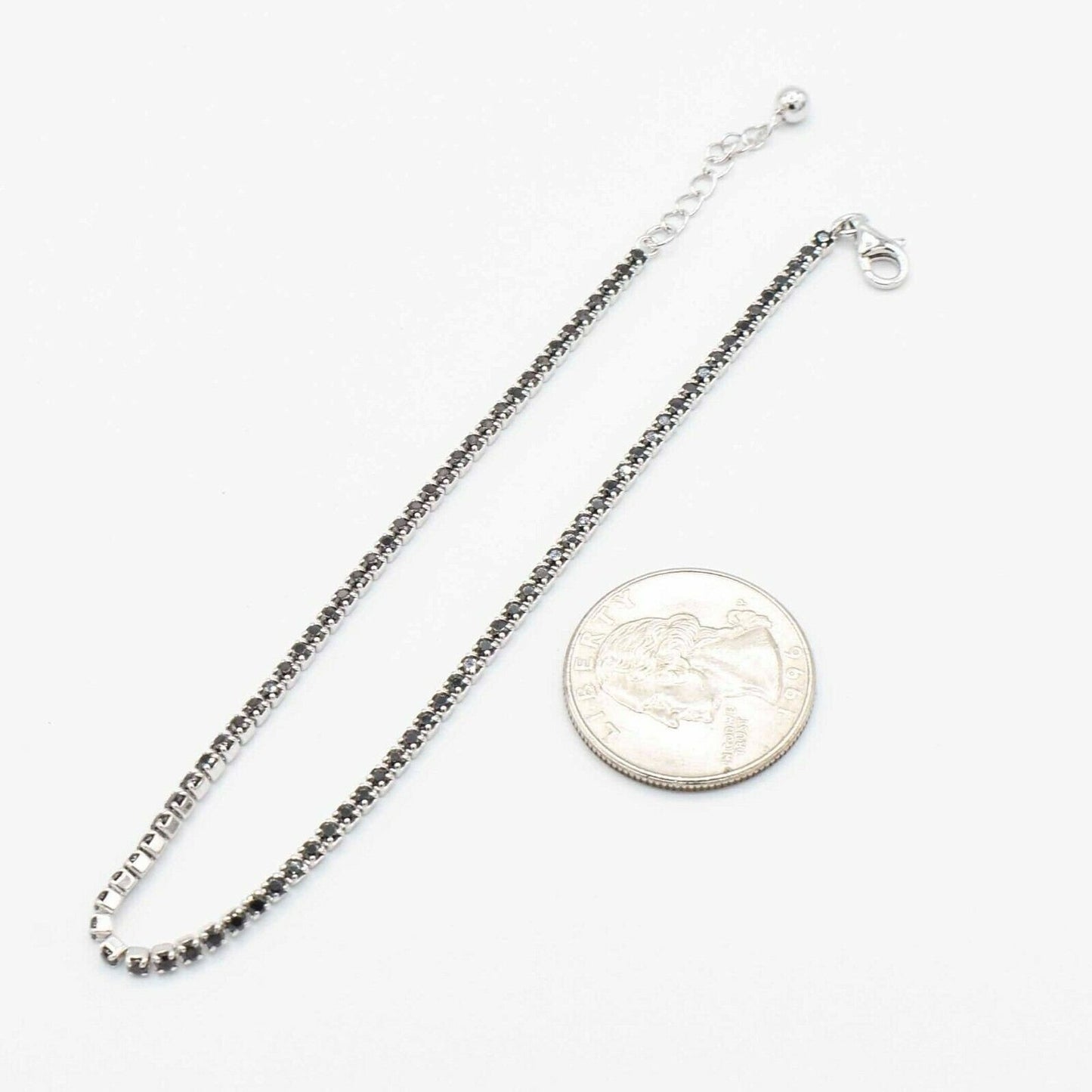 Oxidized 925 Silver Anklet