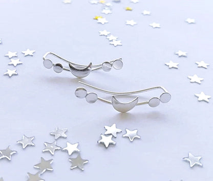 Moon 925 Silver Earring