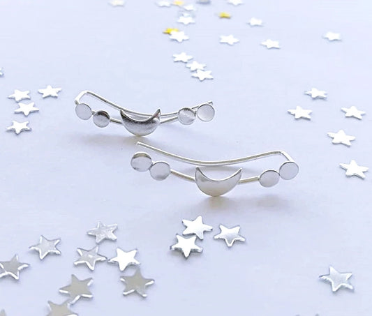 Moon 925 Silver Earring